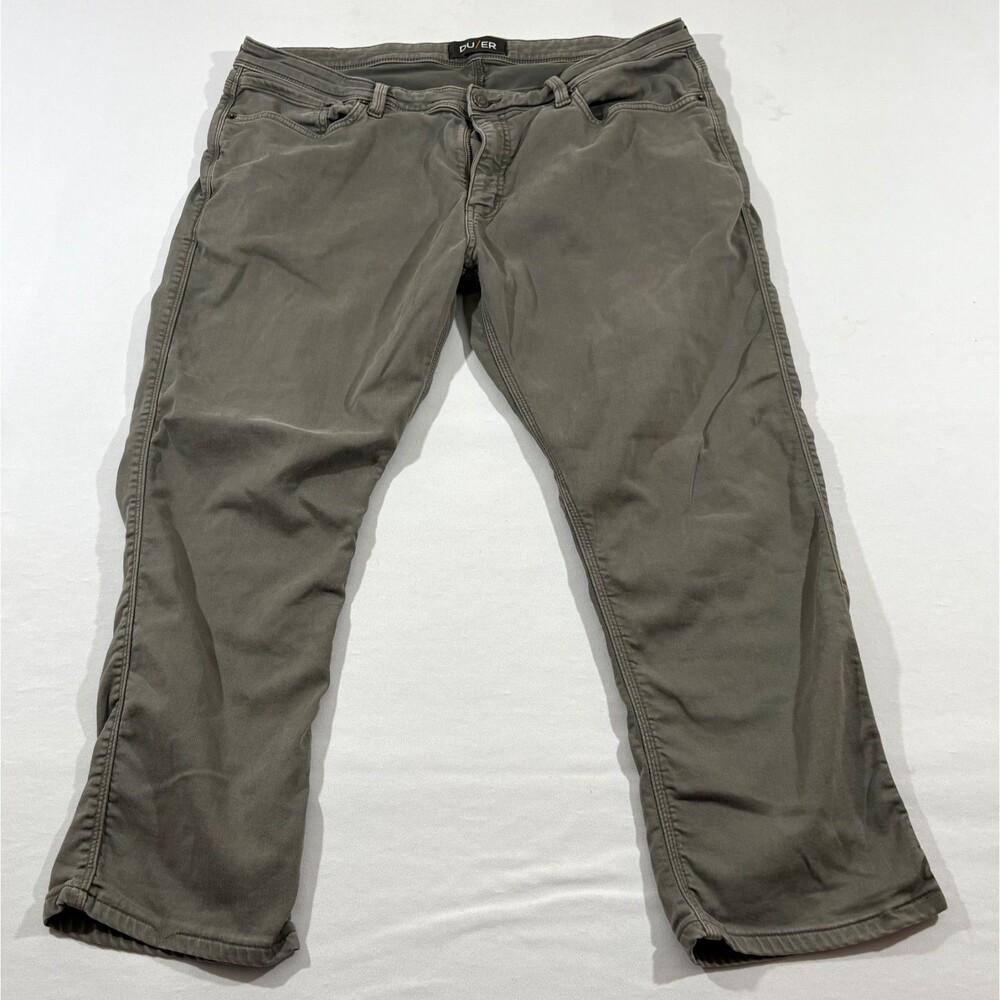 DU/ER Pants Jeans Mens Gray Relaxed Taper N2X Stretch MFNR1002 Casual Sz 40x26